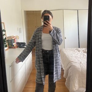 CLOSET CLEAR OUT!!! Zara Plaid Cardigan - Grey/Black - Medium